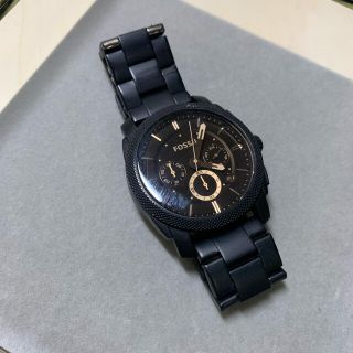 フォッシル(FOSSIL)のFOSSIL ブラックゴールド 電池切れ(腕時計(アナログ))