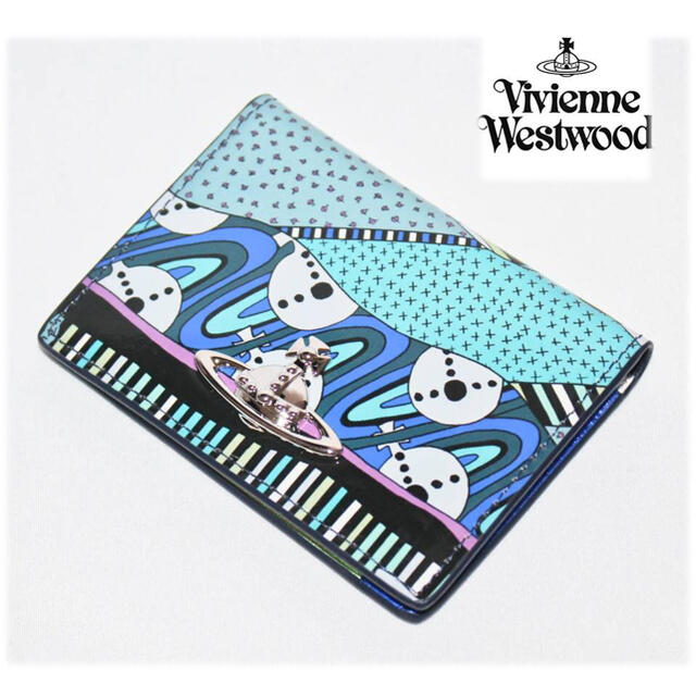 Vivienne Westwood(ヴィヴィアンウエストウッド)の 《ヴィヴィアンウエストウッド》新品 テクトニックプレート パスケース 青 レディースのファッション小物(名刺入れ/定期入れ)の商品写真