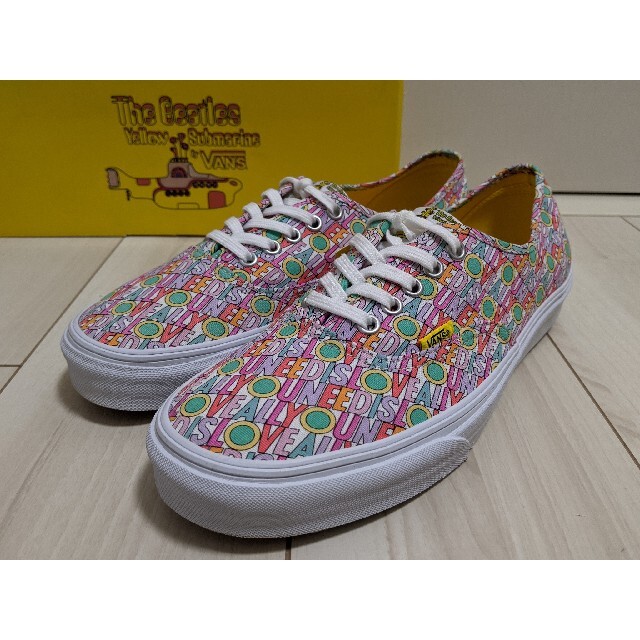 【未使用】希少！ VANS×ビートルズ コラボシューズ オーセンティック マルチキャンバス生地付属品