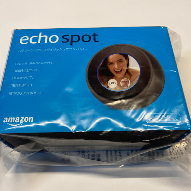 ECHO(エコー)のアレクサ　新品　echo spot  amzon エコー スマホ/家電/カメラのオーディオ機器(スピーカー)の商品写真