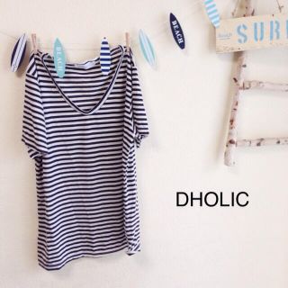 ディーホリック(dholic)のDHOLIC＊細ボーダーT(Tシャツ(半袖/袖なし))