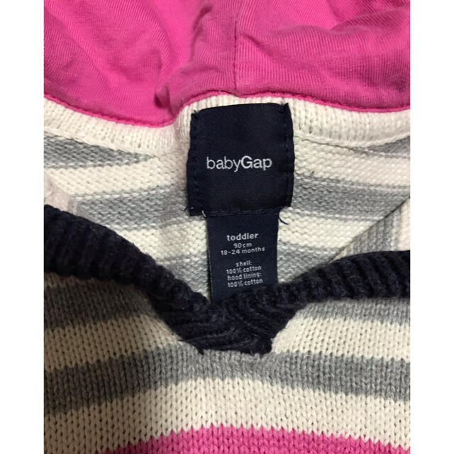 babyGAP(ベビーギャップ)の美品GAPニットワンピース・90センチ キッズ/ベビー/マタニティのキッズ服女の子用(90cm~)(ワンピース)の商品写真