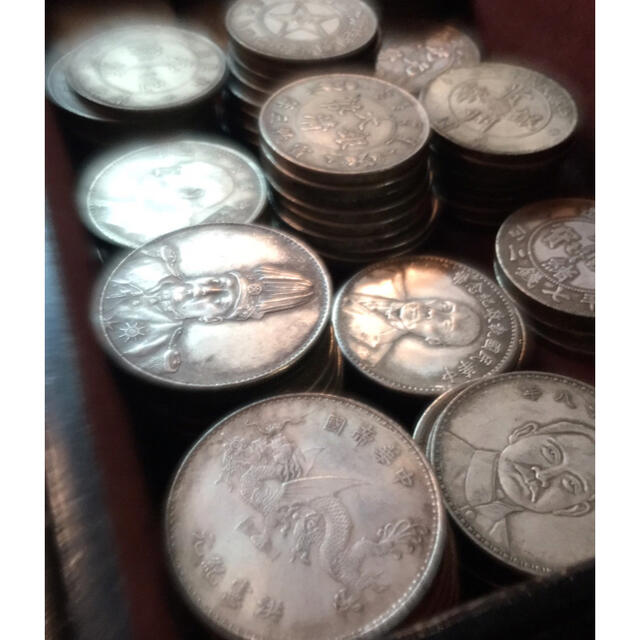 中国銀貨1kg 蔵出 中国古銭清王朝銀貨26.5gX40枚 1キロ袁世凱宣統光緒