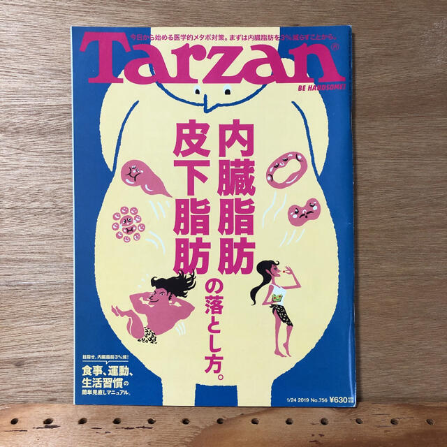 Tarzan 内臓脂肪皮下脂肪の落とし方。 2019年 1/24号 エンタメ/ホビーの雑誌(その他)の商品写真