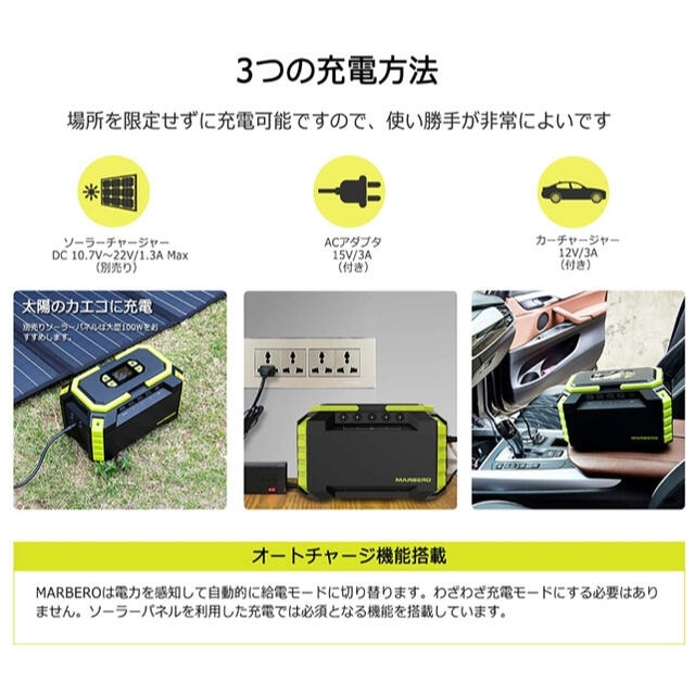 ポータブル電源 大容量 60000mAh/222Wh 小型 PSE認証済み インテリア/住まい/日用品の日用品/生活雑貨/旅行(防災関連グッズ)の商品写真