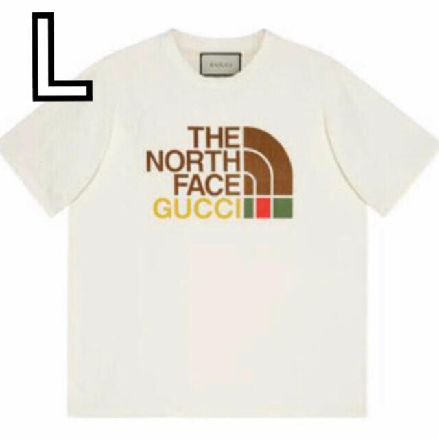L GUCCI NORTH FACE Tee Tシャツ ノースフェイス グッチ | フリマアプリ ラクマ