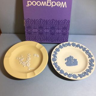 ウェッジウッド(WEDGWOOD)のウェッジウッド ジャスパー 希少 ホワイト プリムローズ イエロー プレート(食器)