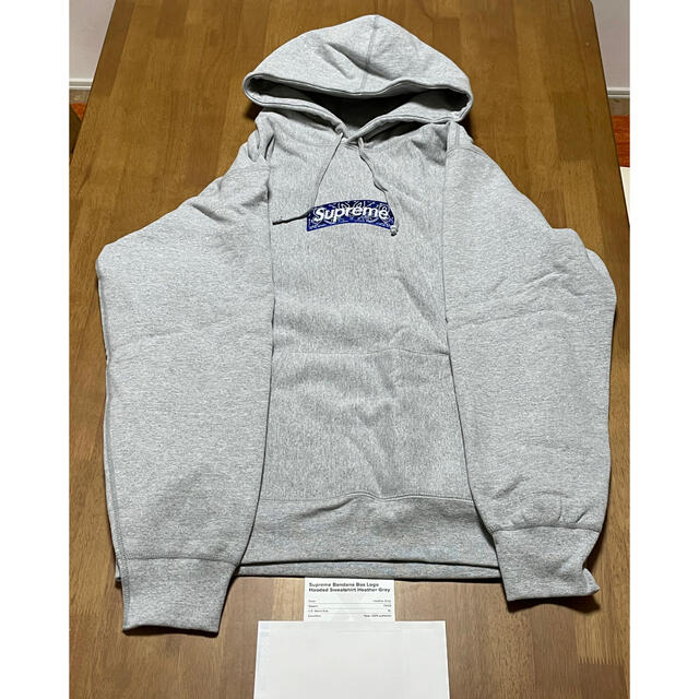 Supreme Bandana Box Logo Hoodie グレー XL