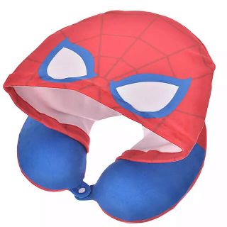 マーベル(MARVEL)のマーベル スパイダーマン ネックピロー フード付き(枕)