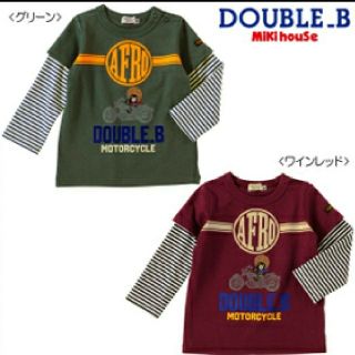 ダブルビー(DOUBLE.B)の新品　ミキハウス　ダブルB.　アフロライダ～　重ね着風　長袖　Tシャツ　110(Tシャツ/カットソー)