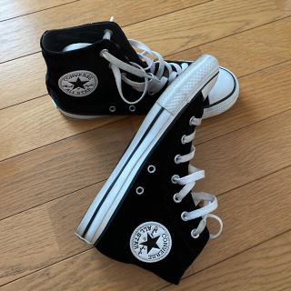 コンバース(CONVERSE)のコンバース ハイカット  ベロア 黒(スニーカー)