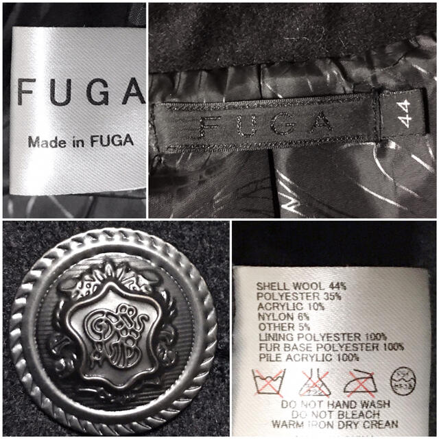 FUGA(フーガ)の未使用FUGA送料込フーガ新品ショート丈ピーコート細身ジャケットドメスセレクト系 メンズのジャケット/アウター(ピーコート)の商品写真