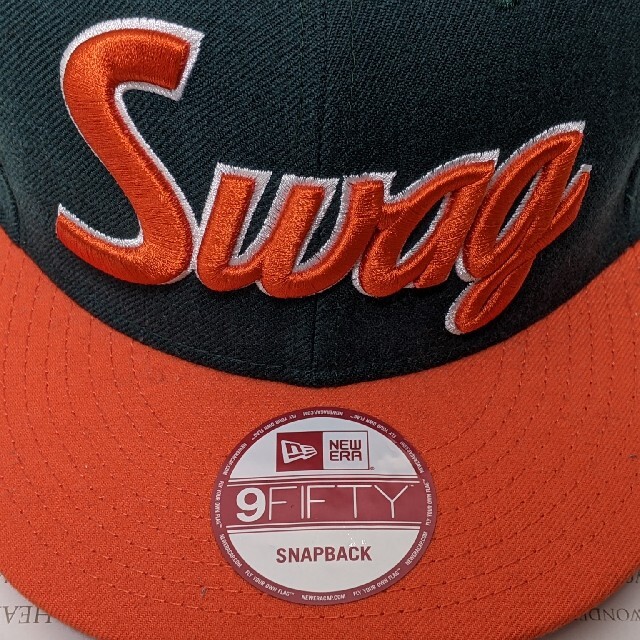 NEW ERA(ニューエラー)のNEW ERA ニューエラ Swag キャップ 帽子 緑×オレンジ フリーサイズ メンズの帽子(キャップ)の商品写真