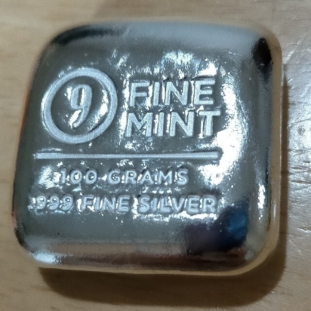 銀インゴット1kg （100g×10）.999 新品未使用 銀地金