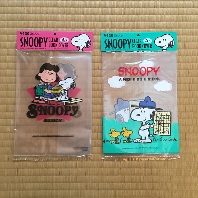 SNOOPY(スヌーピー)のone1さん専用、SNOOPYのクリアブックカバー7セット ハンドメイドの文具/ステーショナリー(ブックカバー)の商品写真