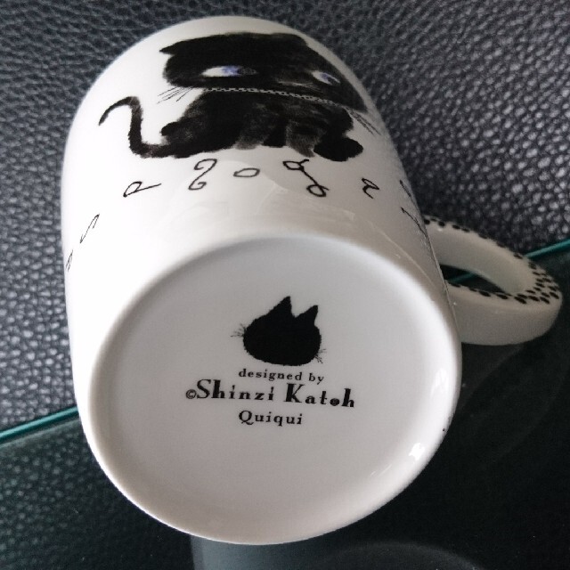 katoh shinzi マグカップ 黒猫 インテリア/住まい/日用品のキッチン/食器(グラス/カップ)の商品写真