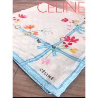 セリーヌ(celine)のCELINE セリーヌ 大判ハンカチ フラワー(ハンカチ)