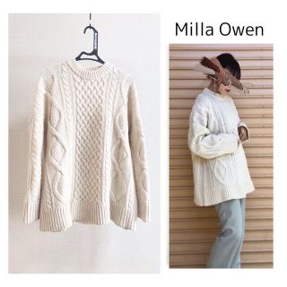 ミラオーウェン(Mila Owen)のMilla Owen ビッグシルエットケーブルニット／ミラオーウェン(ニット/セーター)