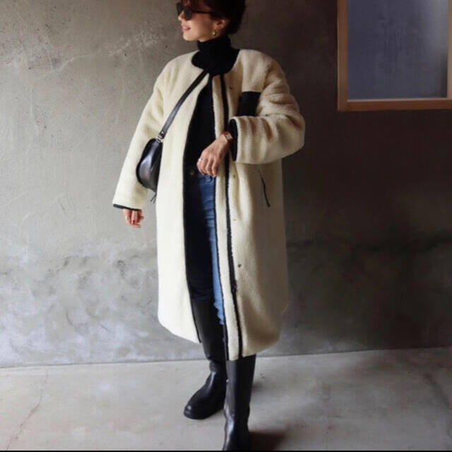 epa エパ reversible coat リバーシブルボアコート - アウター