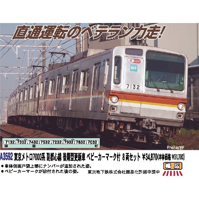 ラスト１品・期間限定価格です  東京メトロ 7000系 後期型 副都心線  8両