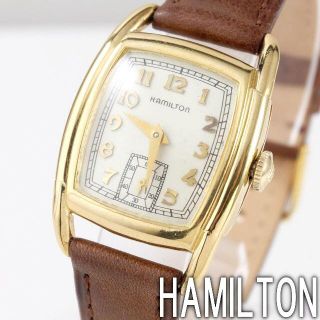 ハミルトン(Hamilton)の【10K 金張り】ハミルトン HAMILTON メンズ アンティーク 腕時計(腕時計(アナログ))