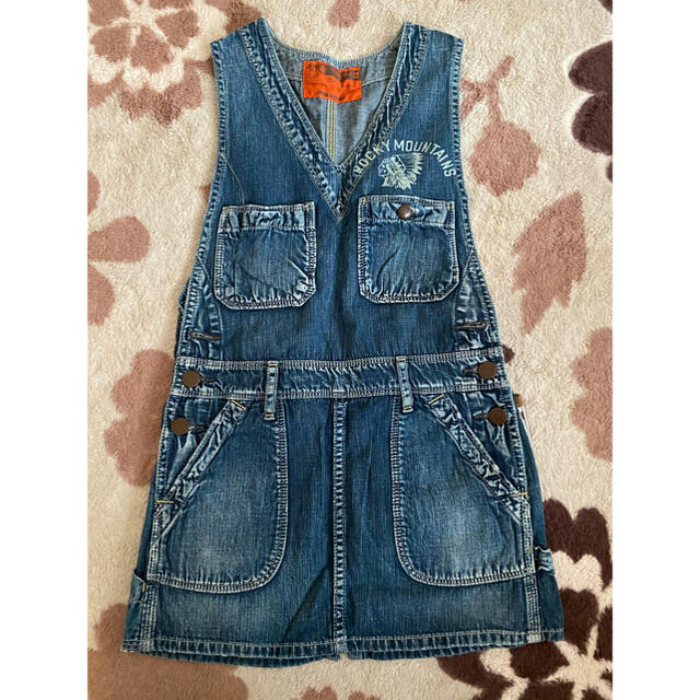 DENIM DUNGAREE(デニムダンガリー)のデニム　ダンガリー　デニム　ジャンバースカート　新品 キッズ/ベビー/マタニティのキッズ服女の子用(90cm~)(ワンピース)の商品写真