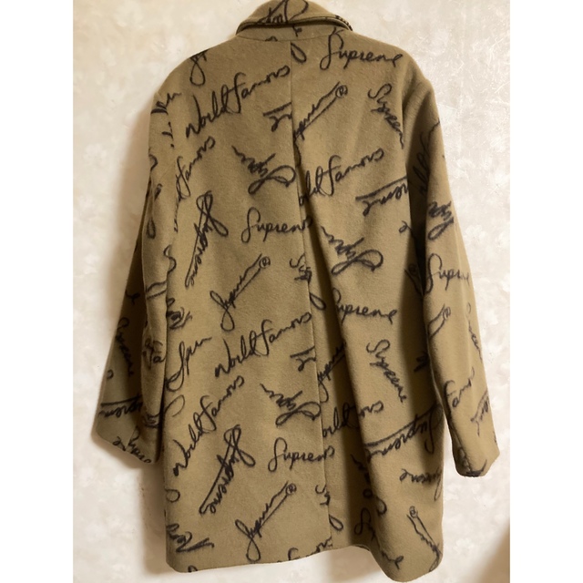 Supreme(シュプリーム)の【M】script logos wool overcoat メンズのジャケット/アウター(ステンカラーコート)の商品写真
