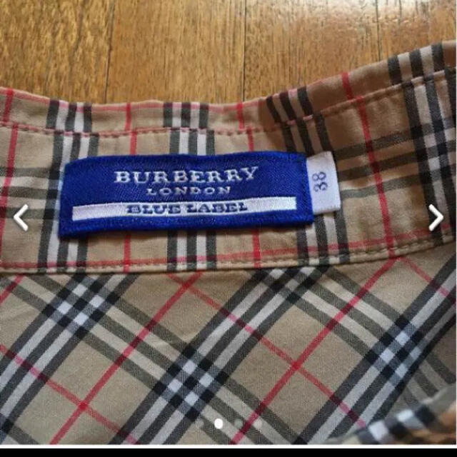 BURBERRY BLUE LABEL(バーバリーブルーレーベル)のBurberry ブルーレーベル　チェックシャツ レディースのトップス(シャツ/ブラウス(半袖/袖なし))の商品写真