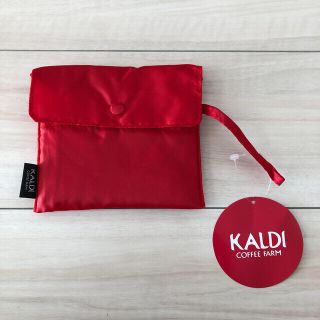 カルディ(KALDI)のカルディ　エコバッグ　赤(エコバッグ)