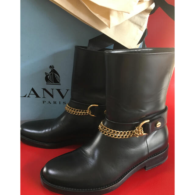 LANVIN(ランバン)のＬＡＮＶＩＮ【新品同様】ランバン　ショートブーツ レディースの靴/シューズ(ブーツ)の商品写真