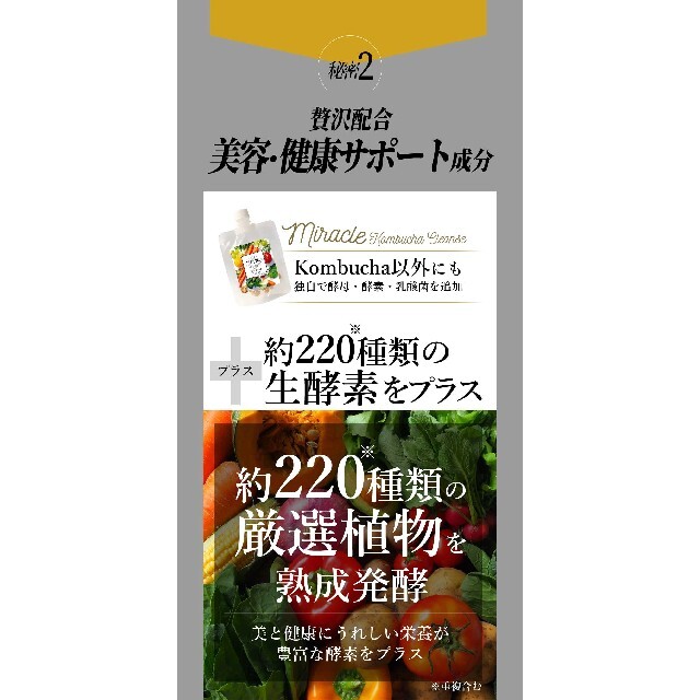 65%オフ　デトックス！コンブチャクレンズ60粒　1～2ヶ月分 食品/飲料/酒の健康食品(その他)の商品写真