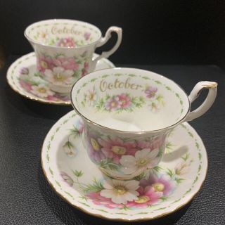 ロイヤルアルバート(ROYAL ALBERT)のROYAL ALBERT COSMOSカップ＆ソーサー(グラス/カップ)