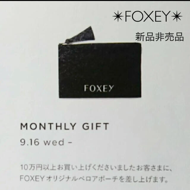 FOXEY(フォクシー)の新品非売品✴︎FOXEY✴︎フォクシー ベロア ポーチ ノベルティ.*・゜・*. レディースのファッション小物(ポーチ)の商品写真