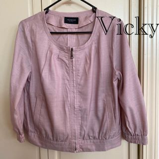 ビッキー(VICKY)のVicky 薄手ジャケット(ノーカラージャケット)