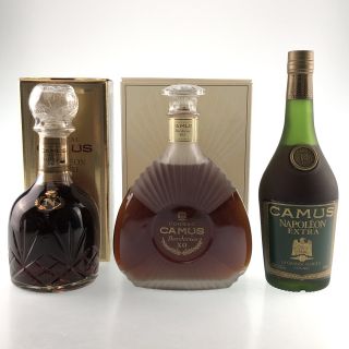 未開封★CAMUS【カミュ】 スペシャルリザーブ/ナポレオン デキャンタ/リザーブ ド フォンダール 3本セット 700ml 箱付