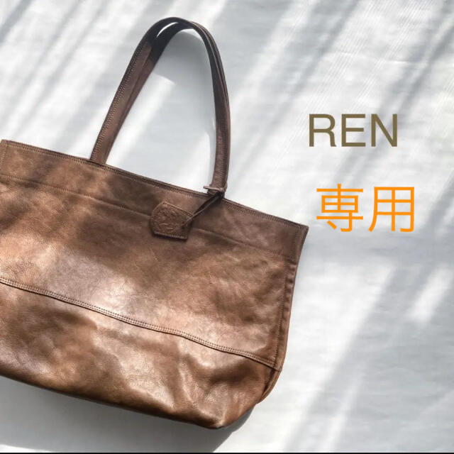 REN  レン　レザーバッグ　バッグ　トートバッグ　Mバッグ