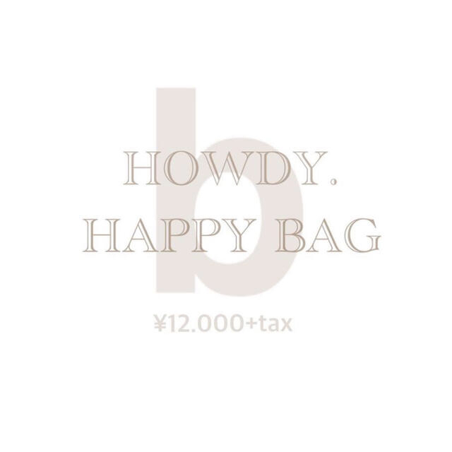 HOWDY. HAPPY BAG b
