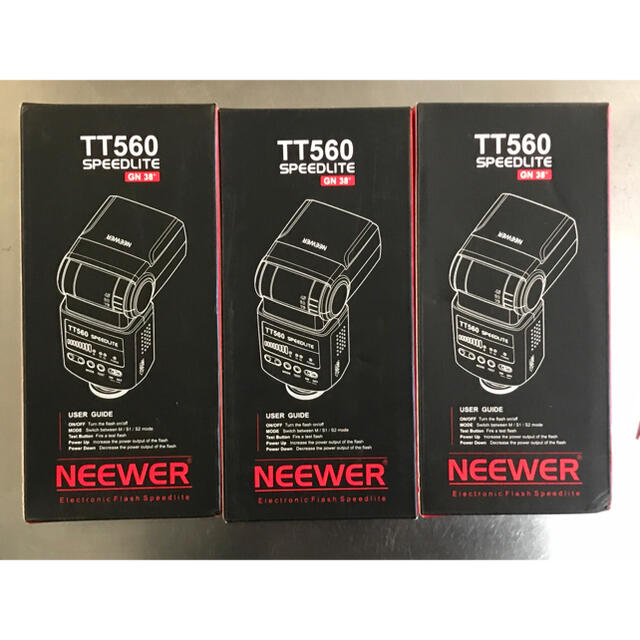 (3つセット)NEEWER TT560 一度使用美品！ストロボ　GN38