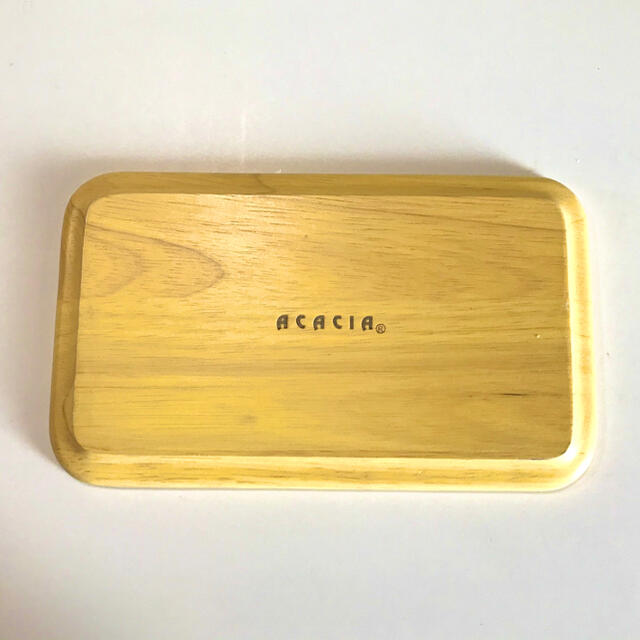 ACACIA アカシア WOODEN PLATE 木製 プレート S イエロー インテリア/住まい/日用品のキッチン/食器(テーブル用品)の商品写真