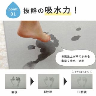 お値下★【新品】 珪藻土マット バスマット Mサイズ 35×45 お風呂場 洗面(バスマット)