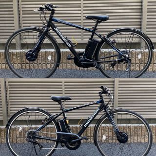 ブリヂストン(BRIDGESTONE)の美品 ブリヂストン TB1e 電動アシストE.X ブラック Uber eats(自転車本体)