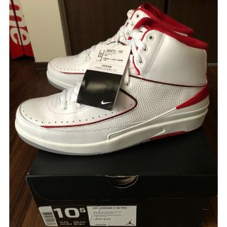 ナイキ(NIKE)のnike air jordan 2 白赤 ナイキ ジョーダン  (スニーカー)