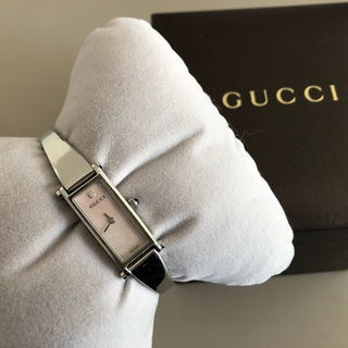 グッチ(Gucci)のGUCCI 腕時計 1500L ダイア付きピンクシェル(腕時計)