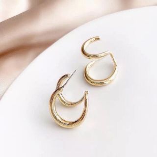 ドゥーズィエムクラス(DEUXIEME CLASSE)のcurve pierce ◯sv925 post & 18k coating(ピアス)