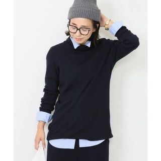 ドゥーズィエムクラス(DEUXIEME CLASSE)のDeuxieme Classe　jersey タートルネック　ネイビー(ニット/セーター)