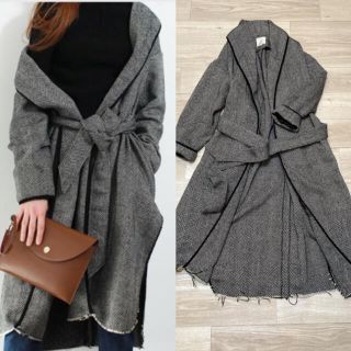 トゥデイフル(TODAYFUL)のトゥデイフル　Herringbone Gown Coat ガウンコート(ロングコート)