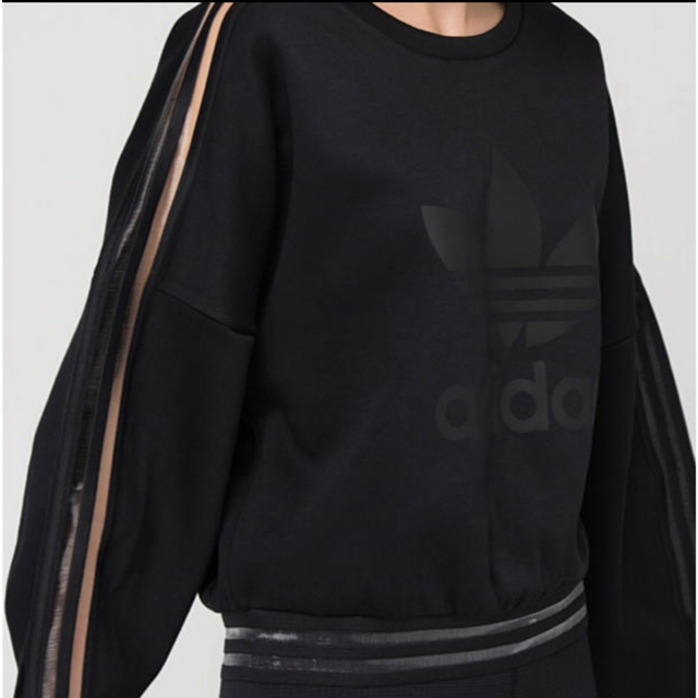 adidas(アディダス)の完売品 adidas originals アディダス 黒 スウェットシースルー レディースのトップス(トレーナー/スウェット)の商品写真