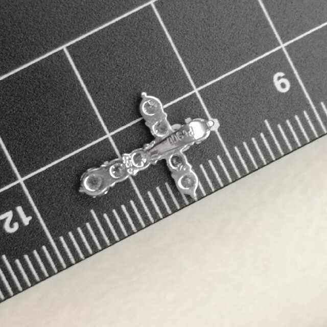 ????専用です????Pt900 0.5ct ダイヤ クロス ネックレストップ 8