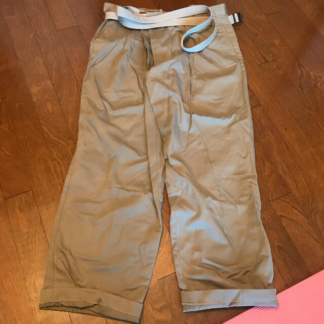 割30% メゾンエウレカ ヴィンテージリワークチノワイドパンツ ベージュ