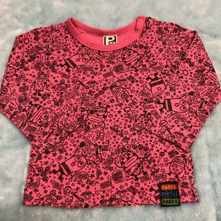 パーティーパーティー(PARTYPARTY)の❁*.ﾟパーティパーティ ピンク 総柄 長袖 Tシャツ 90(Tシャツ/カットソー)